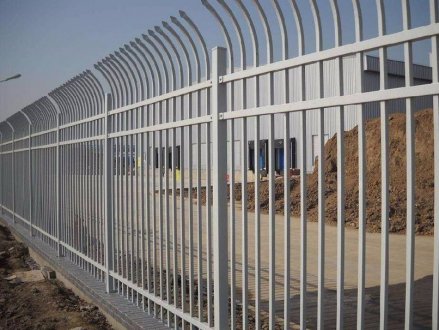 單向彎防攀爬鋅鋼護欄鋅鋼圍墻護欄